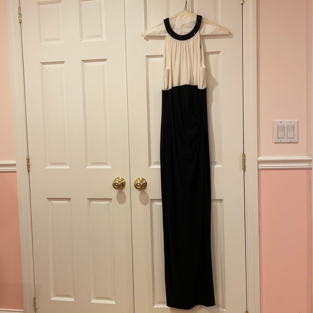 Ralph Lauren Cream & Black Gown